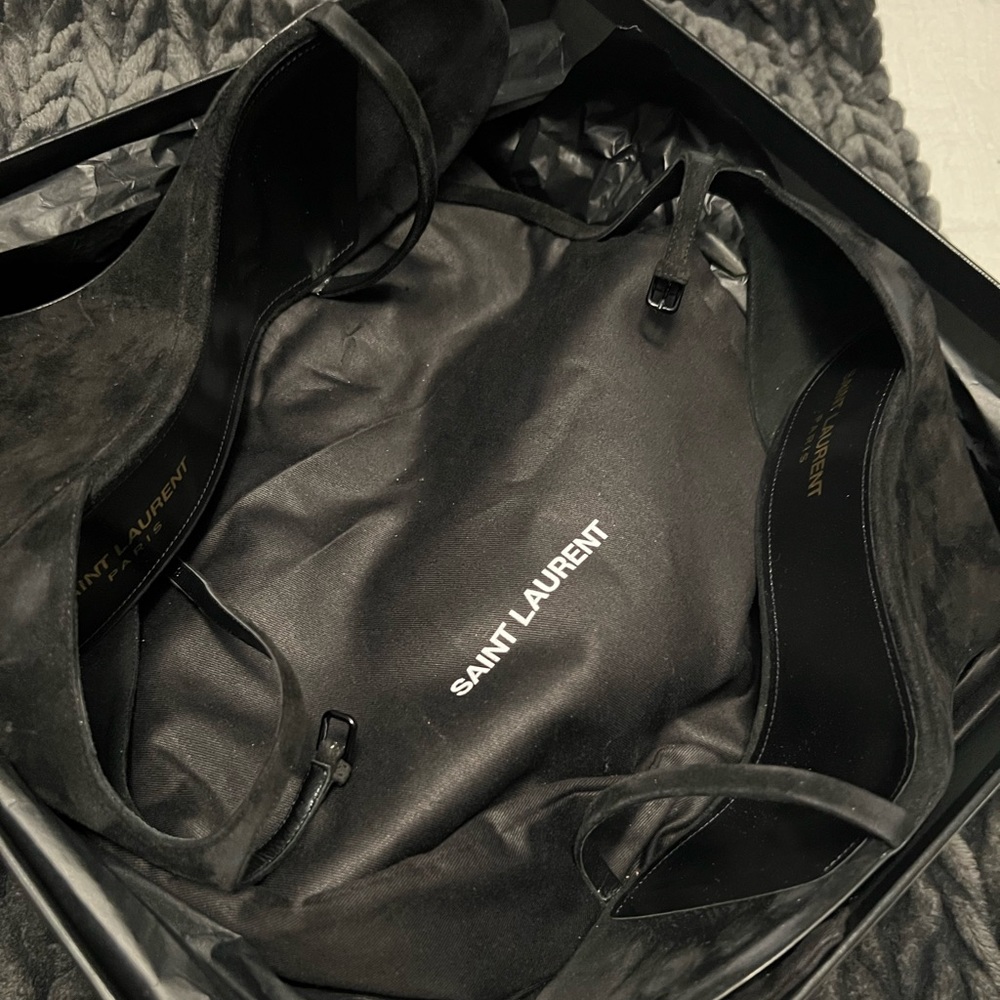 Saint Laurent Black Wedge Shoes